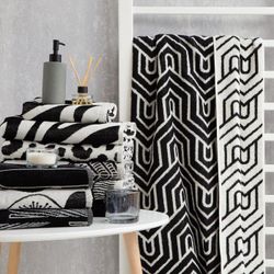 Этель / Ornament black terry towel, 100x150 cm, 100% cotton, 420 g / m2