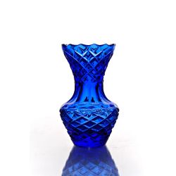 Гусевской Хрустальный завод / Crystal vase for flowers "Krynka" blue
