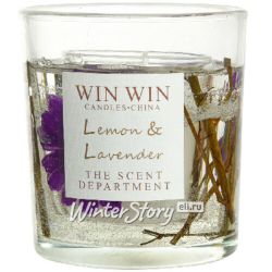 Kaemingk / Scented candle in glass Win Collection - Lemon and Lavender 9 cm