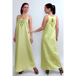 Шуйская строчевышивальная фабрика / Women's dress, linen