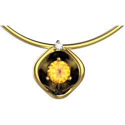 Yellow gold pendant - Alilu collection