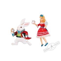 Holiday Classics / Set of Christmas decorations "Alice and the White Rabbit" of your choice, 6 pcs