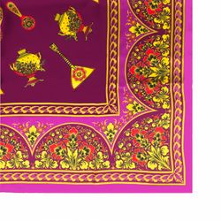 Золотая Хохлома / Natural silk scarf in a gift box