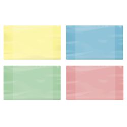 PVC cover for notebook and diary PYTHAGORAS, kit 10 PCs., colored, dense, 100 µm, 210х350 mm