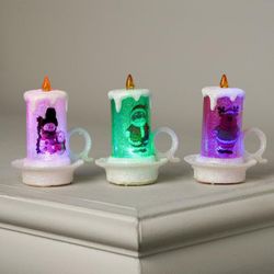 Luazon Lighting / 光人偶“带图片的杯子里的蜡烛”一套,12 件