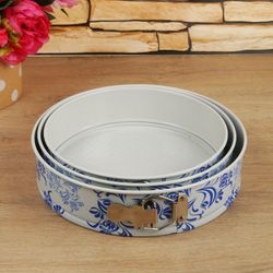 Доляна / Doliana / Set of demountable baking dishes “Filisi. Circle ", 3 pieces: 24/26/28 cm, ceramic coating