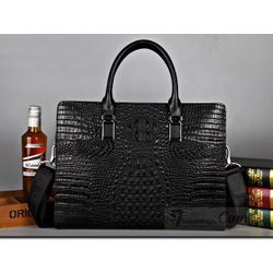 Men's bag under crocodile skin