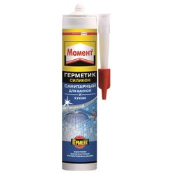 MOMENT / Silicone sealant, sanitary, for bathroom and kitchen, colorless, cartridge, 280 ml
