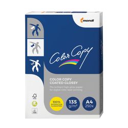 COLOR COPY / Paper GLOSSY, coated, glossy, A4, 135 gsm, 250 sheets, full color laser, A ++, Austria, 139% (CIE)
