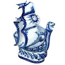Галактика г.Гжель / Damask "Sailboat. Caravel"