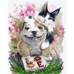 Опт-картина / Painting by numbers 40x50 Friendship