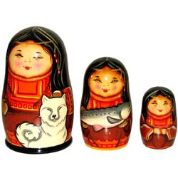 Мастерская подарков / Gift workshop / Ethnic matryoshka. Nanayka, 13 cm.
