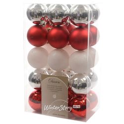 Kaemingk / Sammlung von Plastikkugeln Gracy - Winter Berry 6 cm, 30 Stück