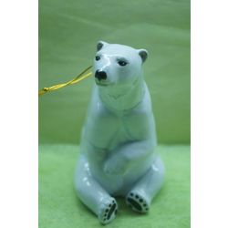 Ярославская майолика / Christmas toy "Polar bear"
