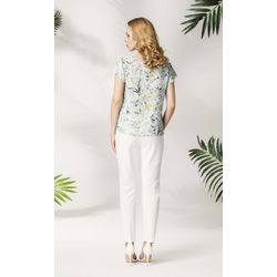Blusa com estampa floral menta