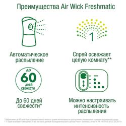 The automatic air freshener 250 ml AIRWICK Pure, dispenser+replacement gas cylinder, "cherry blossom"