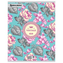 BRAUBERG / Notebook A5, 48 yaprak, Kafes, metalize karton, DESEN / 10 adet.