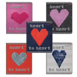 Альт / Notebook A5, 48 sh., Bracket, cage, hot stamping, hybrid varnish, "FASHIONABLE SWEATER. HEART" / 10 pcs.