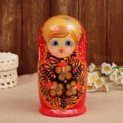 Сималенд / Matryoshka "Golden Flowers", 10 dolls