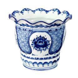 Галактика г.Гжель / Flower pot "Flora", with pallet