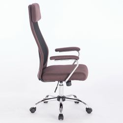 Office chair BRABIX "Flight EX-540", chrome, fabric, mesh, brown
