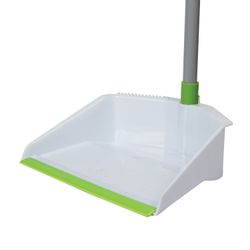 ЛЮБАША / Garbage scoop with a broom, steel handle 80 cm, plastic, rubber edge