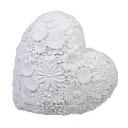 Ремеко / Decorative figure "Heart" (white) L7W14H14