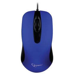 GEMBIRD / Wired silent mouse MOP-400-B, USB, 2 buttons + 1wheel-button, SOFT TOUCH coating, blue