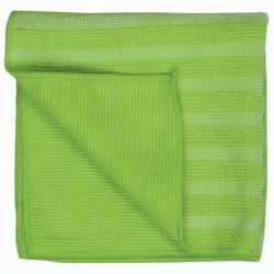 ЛАЙМА / Microfiber tile cloth, abrasive strips, double-sided, 30x30 cm, green
