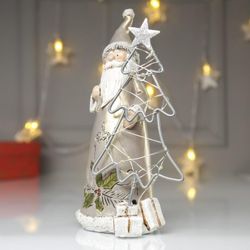 Сималенд / Souvenir light "Santa Claus in a golden fur coat near the Christmas tree - a candle"