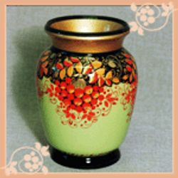 Vase "Spring" - painting on gold