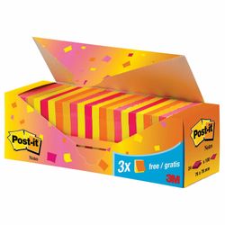 POST-IT / Self-adhesive blocks (sticker) ORIGINAL "Neon rainbow" 76x76 mm, SET 24 pcs. 100 sheets each