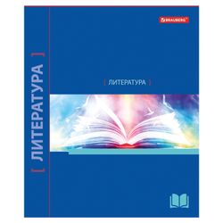 BRAUBERG / Notebook subject NAVIGATOR 48 sheets, selective varnish, LITERATURE, cage, tip / 10 pcs.
