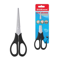 ERICH KRAUSE Tijeras "Standard", 170 mm, negras, en caja de cartón con colgador Euro