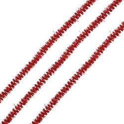Filo di ciniglia per creatività "Shiny", rosso, 30 pz., 0,6x30 cm, ISOLA DEI TESORI