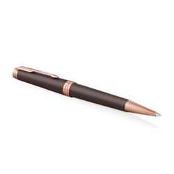 Ballpoint pen PARKER "Premier Soft Brown PGT", body brown, the details of rose gold, black
