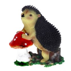Ремеко / 装饰品“蘑菇上的刺猬”，L24 W37 H39 cm