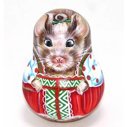 Фабрика Матрешек / Matryoshka Factory / Tumbler Mouse symbol of the year, 11 cm