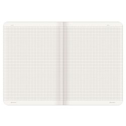 BRAUBERG / Notebook 48 y. checkered cover leatherette suede, stitching, A5 (147x210mm), CORAL, CAPRISE / 10 pcs.