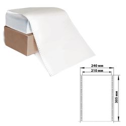 STARLESS / Carta perforata a strappo, 240x305 mm (12"), 1600 fogli, densità 65 g/m2, punto di bianco 98%