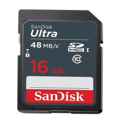 SANDISK / SDHC memory card, 16 GB, Ultra, UHS-I U1, 48 Mb / s. (class 10)