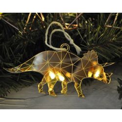 Ленивые Бобры / Lazy Beavers / Set of mirror Christmas tree decorations "Dinosaurs" in a gift box