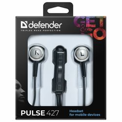 DEFENDER / Earphones with microphone (headset) Pulse 427, wired, 1.2 m, in-ear, black