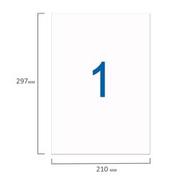 Self-adhesive label is REMOVED 210 × 297 mm, 1 label, white, 65 g/m2, 50 sheets, STAFF