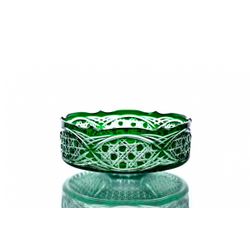 Гусевской Хрустальный завод / Crystal vase for the table "Swedish" green