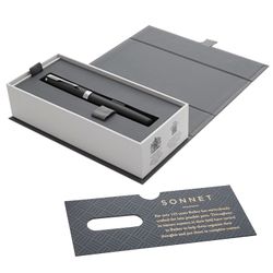 Füllhalter PARKER "Sonnet Core Matt Black CT", Korpus mattschwarzer Lack, Palladiumdetails, schwarz