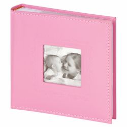 Photo album BRAUBERG "Cute Baby" for 200 photos 10x15 cm, under the skin, paper pages, box, pink