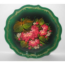 Сувениры из Н.Тагила / Souvenirs from N. Tagil / Tray "Baroque. Kalina", 19 cm