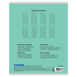 BRAUBERG / Notebook 18 y. "CLASSIC NEW" cage, cardboard cover, GREEN / 20 pcs.