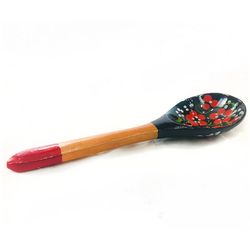 Хохлома Оптом / Wooden salad spoon "Chernushka" 10 pieces